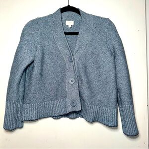 Cyrus Oversized Cropped Blue Sweater